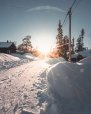 Einfache Abfahrten in die Abendsonne